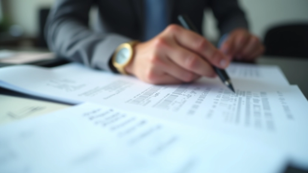 Fiscal documents being analyzed and reviewed