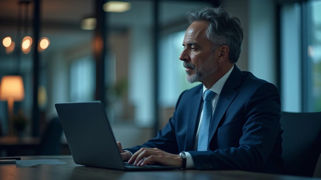 Professional data analyst reviewing complex financial analysis on computer monitor with multiple data visualizations
